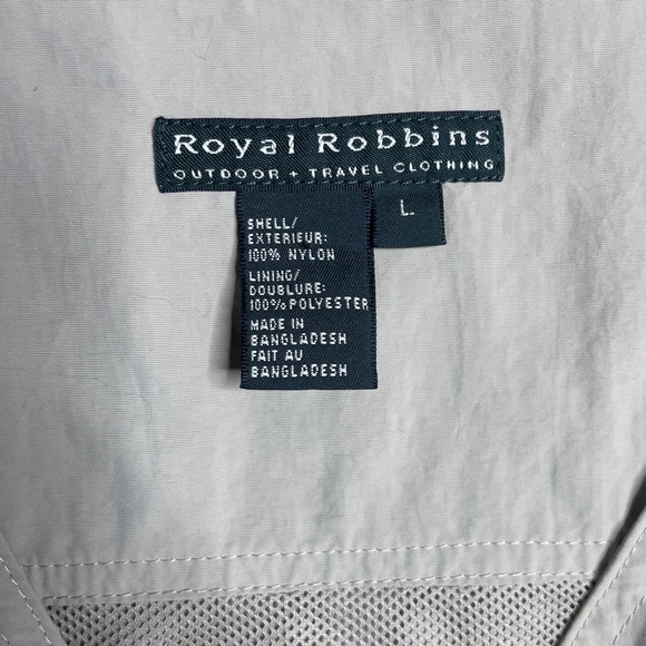 Royal Robbins Vest Outdoor Travel Fishing Tan Khaki Multi Pockets Men’s Size L - Picture 6 of 7